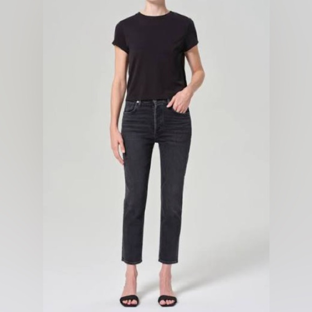 Agolde RILEY HIGH RISE STRAIGHT CROP (STRETCH)
IN PANORAMIC